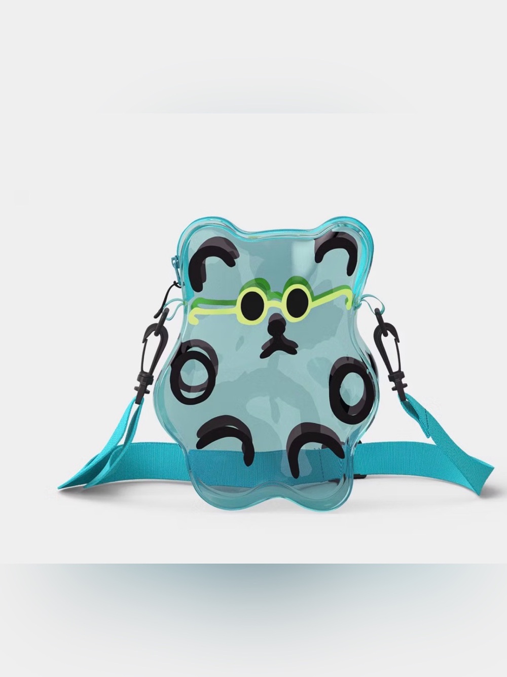 SUN SQUAD NOVELTY GUMMY BEAR AT THE BEACH CROSSBODY BAG